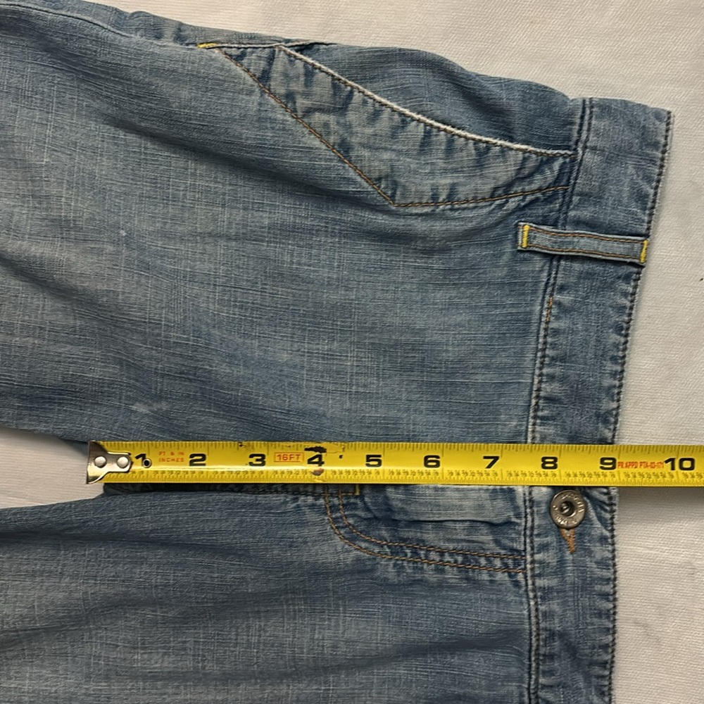 Banana Republic Denim Stretch Bermuda Shorts 0 Festival Summer Casual Boho Twee - Picture 7 of 13